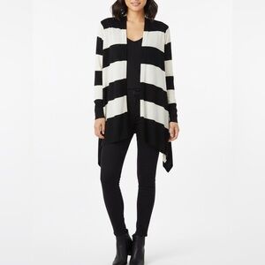 H&M cardigan stripped black and ivory size M